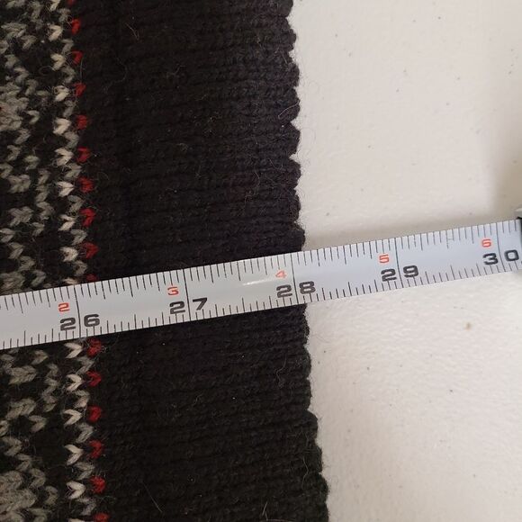 Snowflake Print Zippered Sweater size XL - Picture 6 of 6